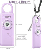 Thopeb–The Original Personal Safety Alarm for Women Self Defense – Elders & Kids Self Defense Keychain Siren – 135dB Loud Siren Bird Sound – Cute Key Chains Protection (Purple)