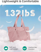 BAGSMART Tote Bag for Women, Tote Bag with Zipper Work Tote with Compartments Nurse Shoulder Hanbag for Travel, Gym