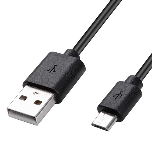 Micro USB Cable 6-Pack 3ft - Android Charger Cord for Samsung Galaxy S7/S6 Edge/J7/S5/Note 5/4, LG K40/K20, Fast Charging, Black - USB to Micro-USB Charging Cables for Android Phones