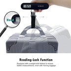 NUTRI FIT Luggage Scale Travel Digital Suitcase Weight Scale Portable Bag Weighing Scale Baggage Weigher, LCD Display 110lb/50kg Electronic Handheld Balance for Packages Airplane Travel Essentials