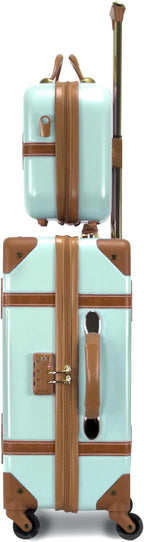 World Traveler VentureX Airline Approved 2-Piece Carry-On Luggage Set – Lightweight Hardside Polycarbonate Suitcase with Spinner Wheels - Gatsby Mint
