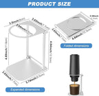 Pour Over Coffee Dripper Stand, Foldable Metal Travel and Camping Gadgets Coffee Dripper Station Rack for Portable Hand Press Espresso Maker