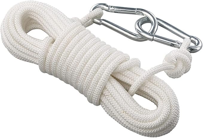 Clothesline Clothes Drying Rope Portable Travel Clothesline Adjustable for Indoor Outdoor Laundry Clothesline, Perfect Windproof Clothes Line, Hanger for Camping Travel & Home Use(White)