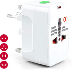 Portable Worldwide Universal Power Adapter Converter, All in One International Out of Country Travel Wall Charger Plug Compatible with USA, EU, UK, and AUS and More Outlets