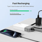JUOVI J2621 Power Bank Portable Charger 20000mAh 45W, PD3.0 QC 4.0 Fast Charging Battery Pack with LED Display,2 USB-C,2 USB-A for iPhone 15 16, MacBook
