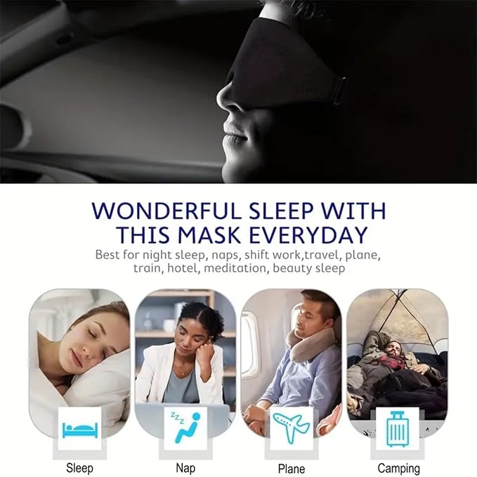 Sleep Mask for Women & Men,Silk Eye Mask for Sleeping,100% 6A Mulberry Soft Breathable Blackout Eye Masks for Sleep,Reduces Migraines & Puffy Eyes,Travel Office Airplane Use, Eye Care Gift