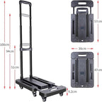 Heavy Duty Folding Cart Portable Hand Truck Trolley for Outdoor Camping Luggage Transport & Home Use Multifunctional Red Wagon for Easy Carrying & Storage