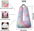 FHSGGP Travel Pillow Car Pillow Kid Car Sleeping The Sleeping Aid for Adults and Kids on Road Trips Kids Travel Pillow Colorful Pink