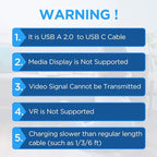 etguuds USB C Cable [20ft/6m], 1-Pack, Long USB-A 2.0 to USB-C Cable, Fast Charging Type C Charger Cord Nylon Braided for Samsung Galaxy Note, LG, Moto, Pixel, Switch, and Other USB C Devices