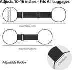 BILIONE Add a Bag Luggage Straps 4 Pack, Adjustable Bungee Elastic Belt to Connect Two Suitcases, Secure Carry On & Travel Essentials (Rainbow)