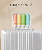 Quatish Travel Bottles for Toiletries, Original Patented Leak Proof Travel Size Containers, 3 oz Tsa Approved Silicone Shampoo and Conditioner Bottles, 4 Pack, Multi-Color