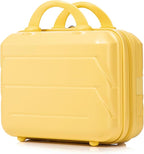 20 Inch Carry on Luggage with 14 Inch Cosmetic Case, 2 Pcs Hardshell Lightweight Durable Spinner Suitcase Set for Travel, Women, Men, TSA Lock, ABS, 20+14 Inch (Yellow)