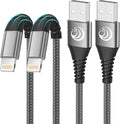 Aioneus iPhone Charger 6FT 2Pack, USB A to Lightning Cable Nylon Braided iPhone Charger Cord Fast Charging for iPhone 14 13 12 11 XS Max XR 8 7Plus SE