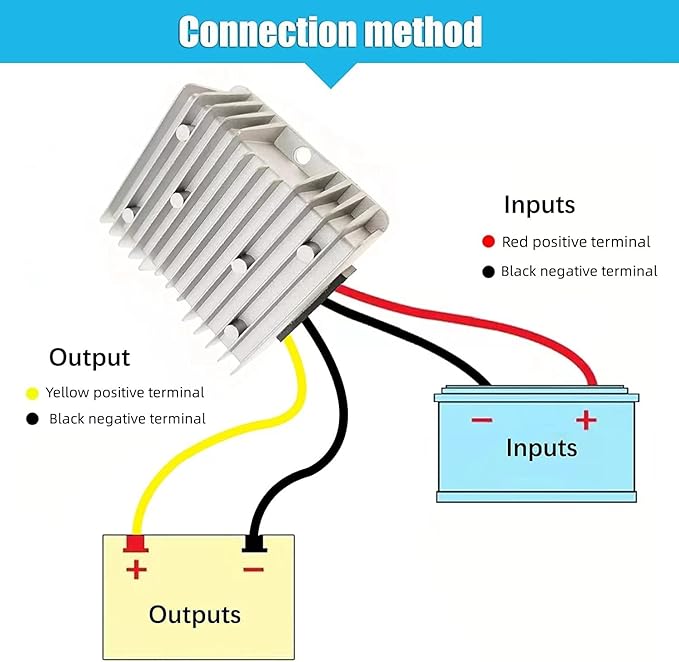 DC 36V/48V Step Down to 24V 10A 240W Voltage Regulator Buck Converter Golf Cart Reducer Power Converter Waterproof Module Transformer