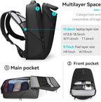 MARK RYDEN Business Backpack for Men, 17.3 Inch Tech Waterproof Laptop Backpack with USB Charging Port, Professional Work Backpack for Travel, Office, College, Commuting, Hiking
