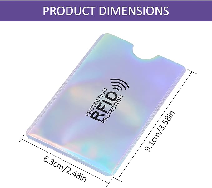 Molain Colorful RFID Card Holder, 9 Pieces RFID Blocking Sleeves Credit Card Sleeves Set RFID Identity Card Protector for Women Men