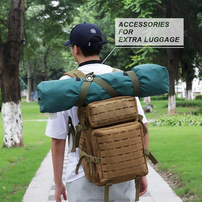 MAGARROW 65" 1.5" Utility Straps with Buckle Adjustable, 4-Pack (Army Green (4-PCS))