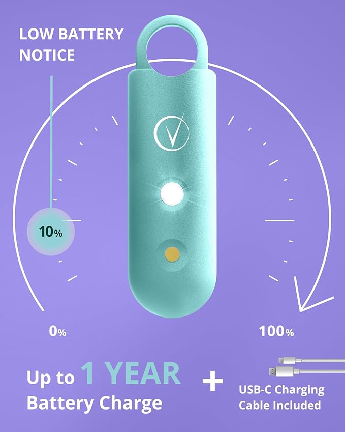 Vantamo Personal Alarm for Self Defense with Low Battery Notice, Strobe Light & Extra Loud 130 dB Double Speakers Safety Keychain Set for Women, Rechargeable Panic Button for Womens Self Defense