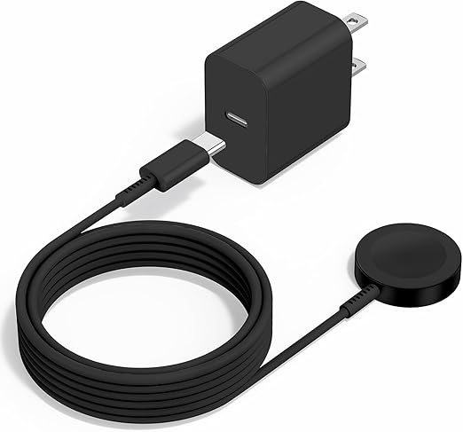 Upgraded Apple Watch Charger, Magnetic Fast Charger, USB C Charger Block Plug Adapter with 6FT iWatch Portable Wireless Fast Charging Cable Cord for iWatch Series Ultra/9/8/7/6/SE/SE2/5/4/3 Black