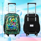 KLFVB Kids Luggage for Boys Girls, Cute Rolling Wheels Suitcase for Toddler, Children Travel Carry on Suitcase