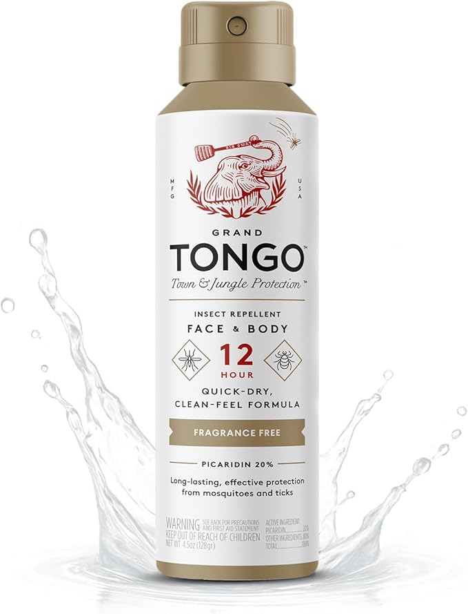 Grand Tongo DEET-Free Insect Repellent, The 12 Hour Protection, DEET Alternative – Fragrance Free