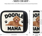 2 Pack Luggage Handle Wrap with Travel Tags - Non-Slip Protective Cover Soft Handle Grips Covers for Suitcase(Doodle Dogs)