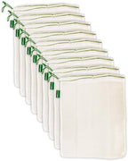 Earthwise Reusable Mesh Produce Bags - Washable Set of 9 Premium Bags, TRANSPARENT Lightweight, Strong SEE-THROUGH Mesh for shopping, transporting and storing fruits and veggies.