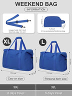 Expandable Travel Duffle Bags Weekender Overnight Bags for Women Men Hospital Bag for Women Labor Delivery with Toiletry Bag Waterproof