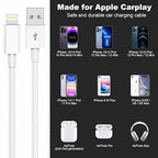 Car Apple Carplay Cable，USB A to Lightning Cable 3FT Compatible with iPhone 14 13 12 11 Pro Max XR XS X Charger Cord，Car Charging Cord