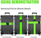 Luggage Straps for Suitcases TSA Approved-2 Pack Bright Personalized Luggage Belt Strap for Suitcase/Carry On Bag Luggage Accessories for Travel (Limegreen)
