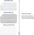 Aluminum Luggage Tags, Luggage Tag Holders for Travel Luggage Baggage Identifier by Ovener (5Pack Silver)
