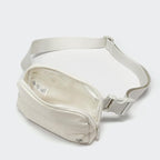 Pander Two Way Zipper Fanny Pack Nylon Everywhere Belt Bag for Women, Water Repellent Waist Packs, Crossbody Bags with Adjustable Strap (White Opal).