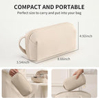 RIGHT AWAY Tech Pouch Electronics Organizer Travel Case, Cord Organizer Bag Cable Accessories Carry Storage for Essentials,Charger, Phone, Earphone,Flash Drive,Beige