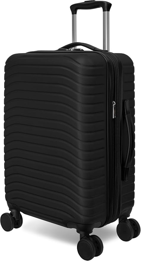 Everest Expandable Hardsided Spinner (Black, 3 Piece Set (28", 24", 20"))