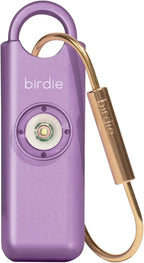 She’s Birdie–The Original Personal Safety Alarm for Women by Women–Loud Siren, Strobe Light and Key Chain in a Variety of Colors (Metallic Lavender)