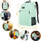 MATEIN Travel Laptop Backpack, 15.6 Inch Computer Backpack, Slim Lightweight Fashion Water Resistant Womens Traveling Backpack Casual Daypack for College Office, Mint Green