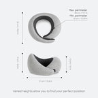 Ostrichpillow Go Neck Pillow, Travel Pillows for Airplanes, Premium Memory Foam Travel Pillow, 360º Ergonomic Design, Asymmetrical Sides, Travel Bag Included, Washable Modal Cover