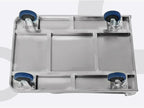 Foldable Push Hand Cart Stainless Steel Platform Truck Foldable Handle Thicken Panel for Luggage Tools Appliances Transport High Bearing Capacity Push Cart Dolly Cart,304