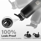 DYSANKY Insulated Water Bottle | Thickened Stainless Steel Vacuum Metal | Portable Sports Water Jug for Gym and Hiking with Straw, Carrier Bag, Handle Strap | BPA-Free 32 oz