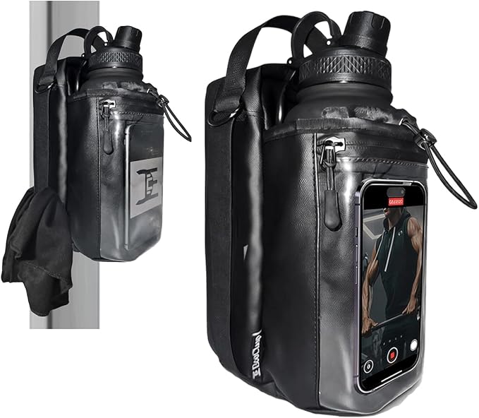 Magnetic Gym Bag Water Bottle Holder Small Gym Bag for Men, Gym Gifts, 11LB Strong Grip Waterproof 900D