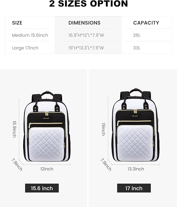 LOVEVOOK Laptop Backpack for Women, Fashion Backpack Purse for Travel with USB Port, Lightweight Casual Daypacks Nurse Teacher Computer Bag for College Work Business, Fit 17" Laptop