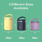 Hydrapeak 18oz Stainless Steel Vacuum Insulated Food Jar | Hot Food and Cold Food, Wide Mouth Leak-Proof Soup for Adults, 10 Hours Hot and 16 Hours Cold (Jade)
