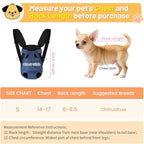 Inspack Dog Backpack Carrier/Cat Carrier, Adjustable Pet Front Carriers Travel Bag for Puppy Med Dogs, Legs Out, Soft Ventilated Dog Chest Carry Backpacks for Hiking/Camping, 2.5-4 lbs, Indigo Denim