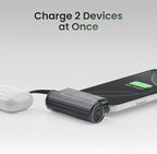 sharge Flow Mini 2 Power Bank with Built-in Cable 22.5W Max Portable Charger for Travel, Fast Charging Battery Pack with iOS and USB-C Connector for iPhone 17/16/15/14, Galaxy, Google, and More