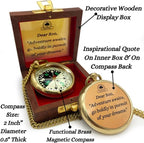 The Dream Chaser Compass - Go Confidently -2026 Unique Graduation Gifts for Him, College, High School, Cool Birthday Gift Idea for Son, Boys, Motivational Greeting Card Included