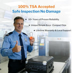 Forge TSA Approved Luggage Locks Ultra-Secure Dimple Key Cable Locks for Travel with Zinc Alloy Body- 2 Orange Locks