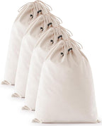 FantasyLife Shoe Bags for Travel, Washable Dust Bags for Storage & Packing, Flannel Shoe Pouch with Drawstring Closure for Purses, Handbags, Shoes & Toys (4, Beige, 17.3"x12.6")