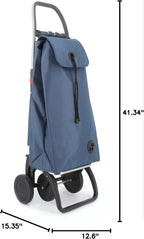 Rolser I-Max MF 4 Wheel Foldable Shopping Trolley - Denim