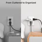 [ETL Listed] Cable Matters 3-Pack 3 Outlet Wall Adapter (Grounded Cube Tap, Outlet Splitter, 3 Way Plug Adapter, 3-Prong Power Splitter), White