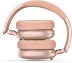 C6 Active Noise Cancelling Headphones, Wireless Over Ear Bluetooth Headphones, 60H Playtime, Lightweight Folding Deep Bass Comfort Fit Ear Cups Headset with Mic for iPad/PC/Home Rose Gold